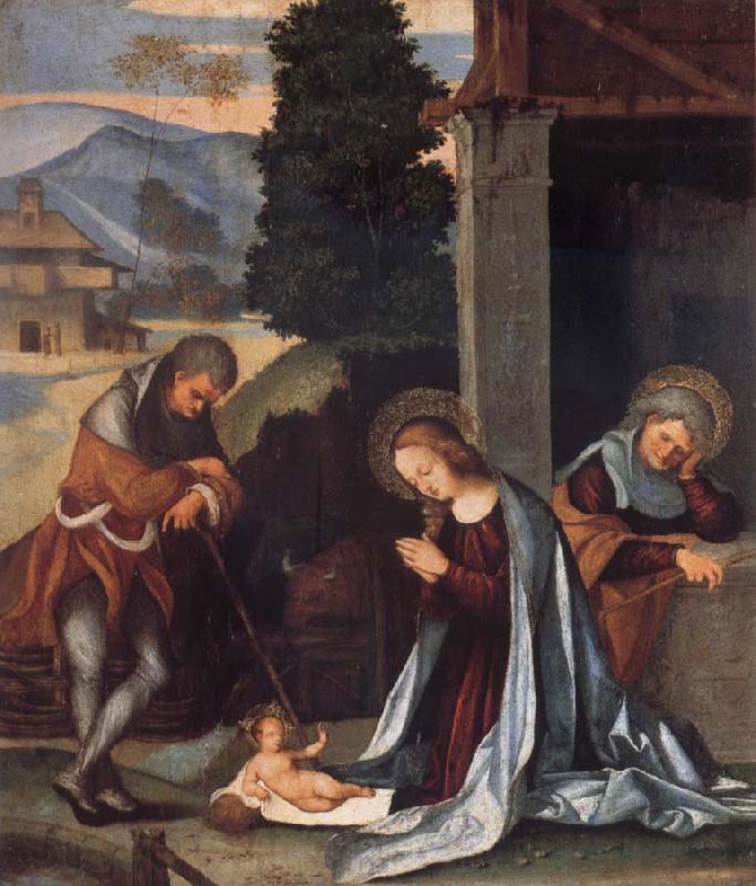 Lodovico Mazzolino The Nativity Norge oil painting art